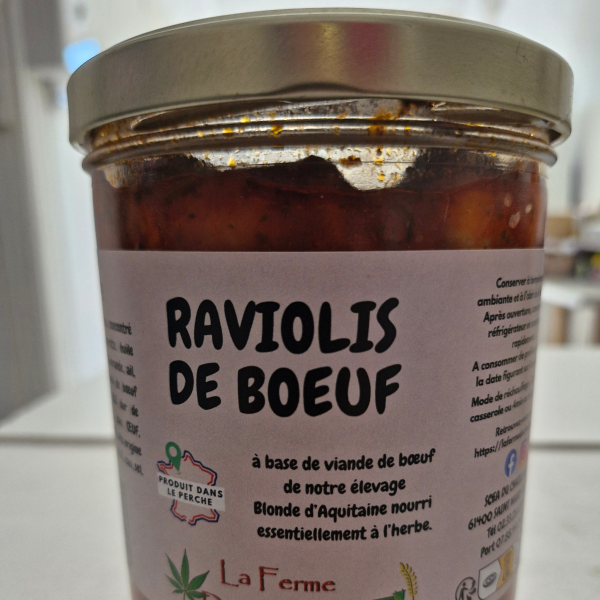 Ravioli de bœuf bio